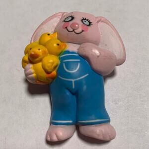 Easter Bunny w/Ducks Vintage Brooch